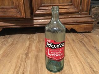Vintage Bottle Moxie Soda Paper Label Very Rare “new Moxie Sparkling Beverage”