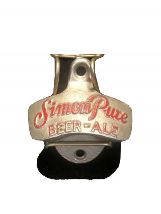 Rare Starr X Wall Mounted Beer Bottle Opner Advertising Simon Pure Beer And Ale