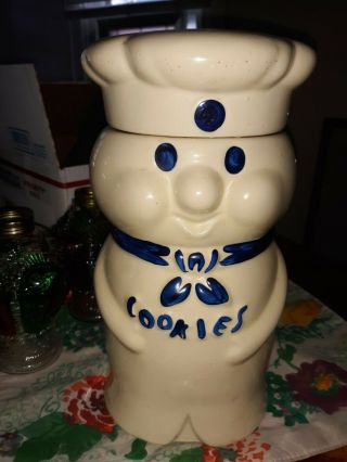 Rare Vintage Atq 1973 Pillsbury Doughboy Cookie Jar Ceramic Collectible