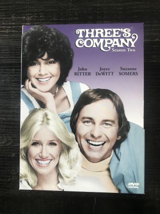 Threes Company Season 2 Dvd John Ritter Joyce Dewitt Suzanne Somers Oop Rare