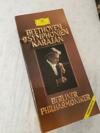 Rare 6 Cassette Box Von Karajan Beethoven 9 Symphonien Germam Import Ex