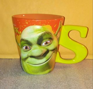 Shrek Mug / S Handle / Gold Coast Australia / Warner Movie World Rare