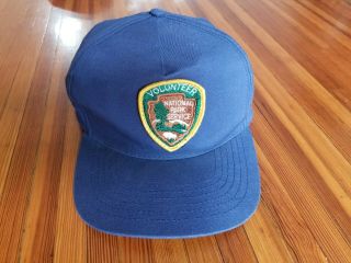 Us National Park Volunteer Snapback Cap Hat Blue Nature Nps Eco Rare Vintage