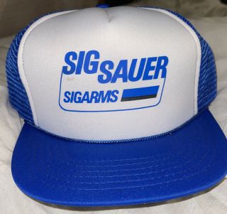 Vintage Sig Sauer Sigarms Fire Arms Gun Foam Trucker Snapback Hat 90s Rare