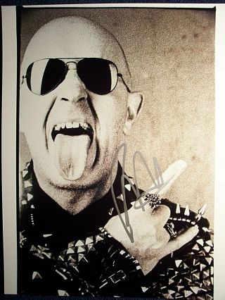 Judas Priest Rob Halford Signed Autographed 8x10 Picture Rare