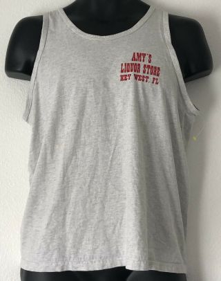 Vtg.  Amy Liquor Store Key West Florida Men’s Rare Muscle Tank Top Shirt Size M