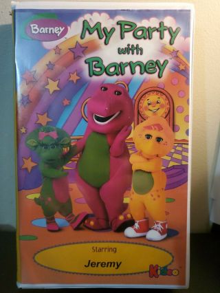 My Party With Barney Vhs.  Starring Jeremy.  Rare,  Oop.  Kideo.