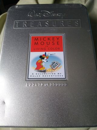 Rare Walt Disney Treasures: Mickey Mouse In Living Color Dvd Tin - 2 Dvds