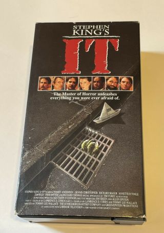 Warner Vhs It 1993 Very Rare Release Clown Horror Stereo Stephen King Tim Curry