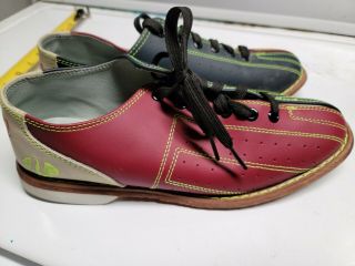 Linds Leather Bowling Shoes Neon Rare Mens 9/10 In.