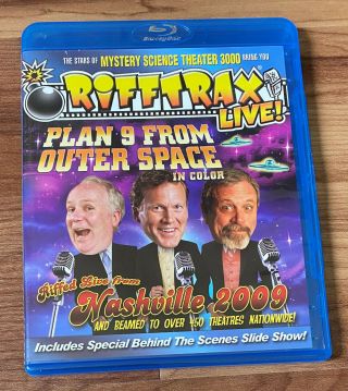 Rifftrax Live Plan 9 From Outer Space Blu Ray Rare Mystery Science Theater 3000