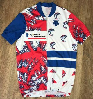 Le Tour De France Descente Rare Vintage Cycling Jersey Size Xl