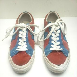 Converse Golf Le Fleur Suede Sneakers Mens 8 Blue Red Unique Rare Chuck Taylor