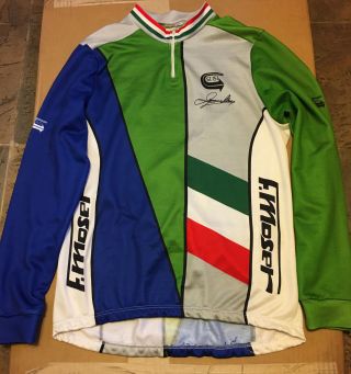 Rare Francesco Moser 51.  151 Vintage 80s Cycling Jersey Italy Long Sleeve Italia