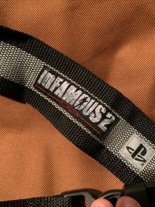 Infamous 2 Sly Cooper Backpack Orange Sling Bag Rare Playstation 3 Cross Promo 3