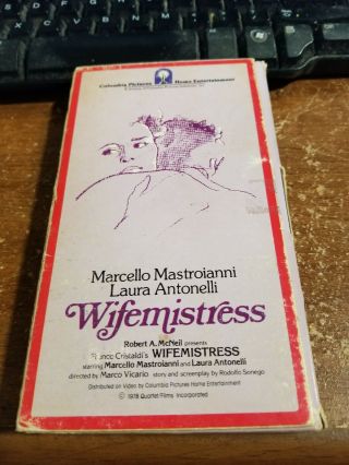 Wifemistress Vhs - Rare Plays Well,  In,  With Laura Antonelli