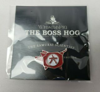 Whistlepig Whiskey Boss Hog Samurai Scientist Sixth Edition Pin Rare