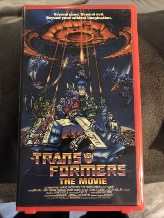 Rare “red Shell Case “ Package Transformers The Movie Vhs Kid Rhino Animated