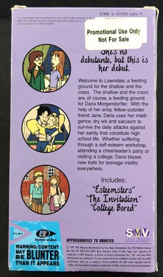 Daria,  1997 ‧ Comedy,  Music MTV,  Animation,  Rare VHS 2