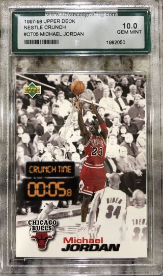 1997 Michael Jordan Bulls Upper Deck Nestle Crunch Ct5 Rare Graded Gem 10