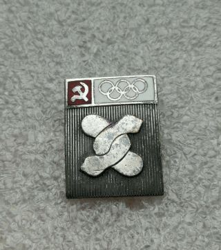 1964 Japan Tokyo Summer Olympic Games Team Ussr Wrestling S Hand Pin Badge Rare