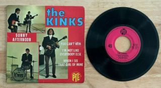 Rare French The Kinks Ep Sunny Afternoon