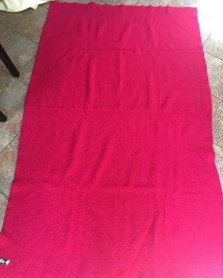 Rare Faribo Wool Magenta Pink Blanket 47”x75” Vintage Antique Camp Throw