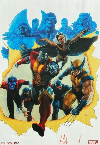 Adi Granov Rare X - Men Art Print Giant Size Cover 11 X 17 Signed Limited Last Two