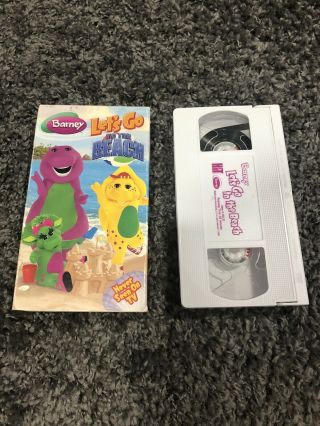 Barney Let’s Go To The Beach VHS.  Never Seen On TV.  Rare 3