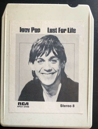 Iggy Pop " Lust For Life " 8 Track Rare 1977 And Plays Well.