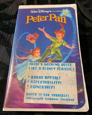 Very Rare Peter Pan Screener Demo (vhs,  1990) Black Diamond Price Drop