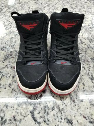 Rare Nike Air Flight Falcon High - Cut Sneakers Black 397204 - 061 Size Us 10