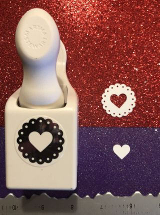 Rare Martha Stewart Valentines Heart Seal Love Double Craft Paper Punch Cards