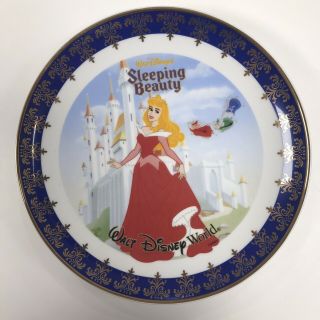 Euc Rare Htf Walt Disney World Arribas Sleeping Beauty Aurora Collectors Plate