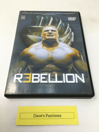 Wwe Rebellion 2002 Wrestling Ppv Dvd Brock Lesnar & Paul Heyman Vs Edge Rare