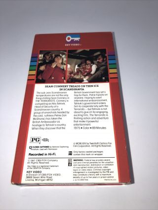 The Terrorists VHS Rare Sean Connery - 1987 3