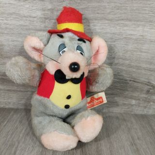 Rare Vtg Chuck E Cheese Pizza Time Theatre Plush Stuffed 80s Showbiz Mouse 10 "