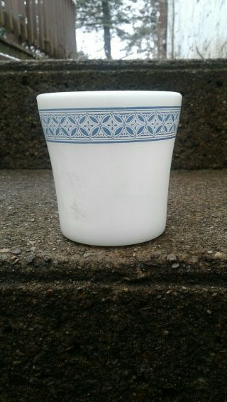 Rare HTF Vintage Pyrex Flat Handle Mug cup 709 LIGHT BLUE LANCASTER 2