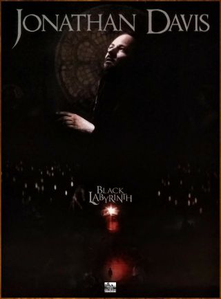 Jonathan Davis Black Labyrinth Ltd Ed Huge Rare Tour Poster & Sticker Korn