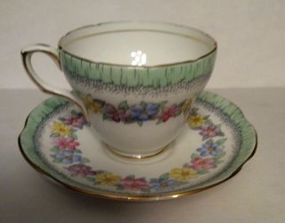 1948 - 1963 Foley English Bone China Tea Cup And Saucer Rare