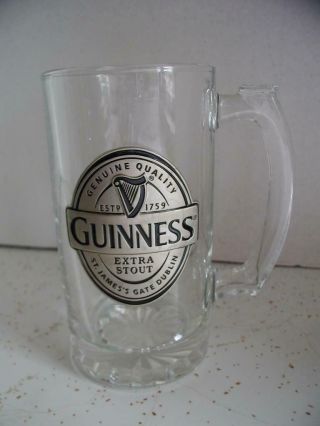 Guinness Extra Stout Beer Stein Mug Glass Pewter Badge Rare Collectors