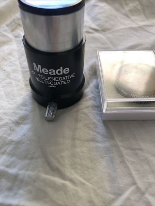 Meade 2x Telenegative Multi Coated Japan Rare Vintage Htf Microscope W/filter
