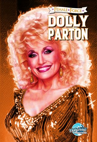 Female Force Dolly Parton Comic Book Cover " N " Orange Rare Only 100 Printed