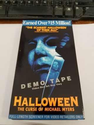 Halloween: The Curse Of Michael Myers Demo Screener (vhs,  1996) Rare Promo Tape