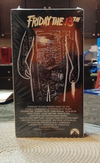 Friday The 13th Vhs Horror Paramount Pristine Factory Shrink Rare