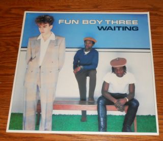 Fun Boy Three Waiting Poster Flat Square Promo 12x12 Rare R&b