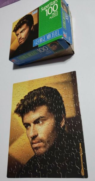 Rare George Michael 100 Pc Jigsaw Puzzle Superstars Milton Bradley 1991 Complete