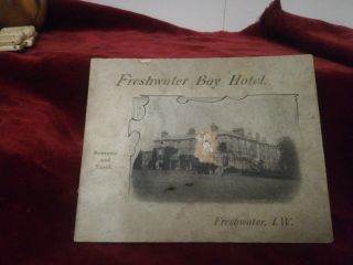 Booklet Of Freshwater Bay Hotel On The Isle Of Wight,  Extremely Rare.