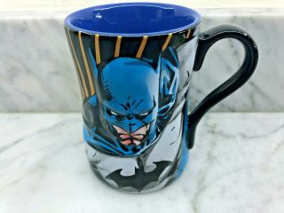 Batman 3d Ceramic Coffee Mug Rare Collectible Large Cup Six Flags