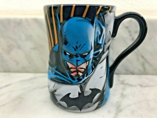 Batman 3D Ceramic Coffee Mug Rare Collectible Large Cup SIX FLAGS 2
